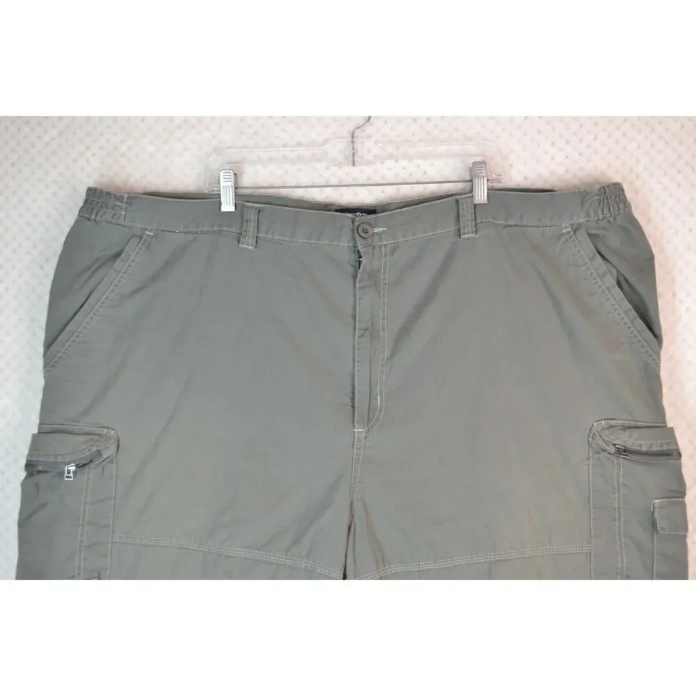 King Size Men's 52 Grey Cargo High Rise 13 inch Shorts